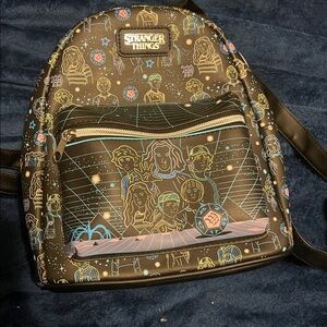 Funko Stranger Things Blacklight Neon Black Backpack